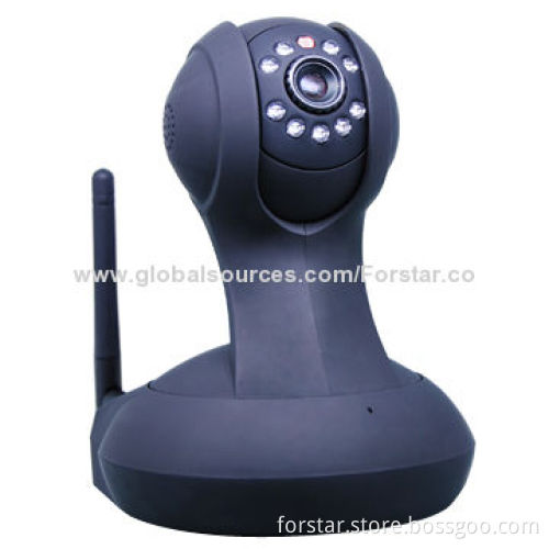 Indoor PT IP Network Camera, Supports Two-way Audio Monitoring with Password Protection